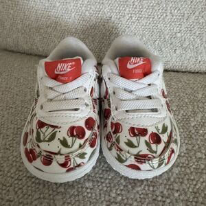 Cherries Print Baby Nike Sneakers Crib Shoes